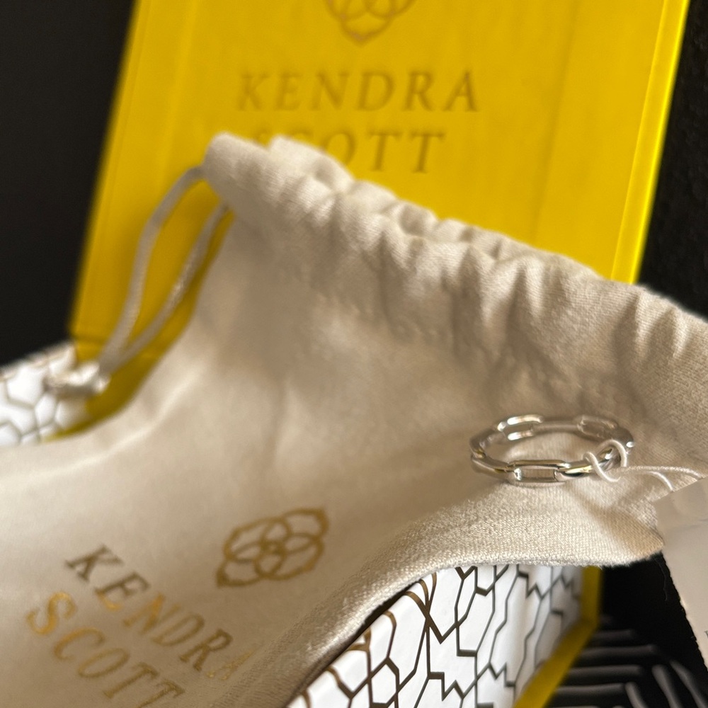 Kendra Scott Silver Andi Band Ring Silver NEW